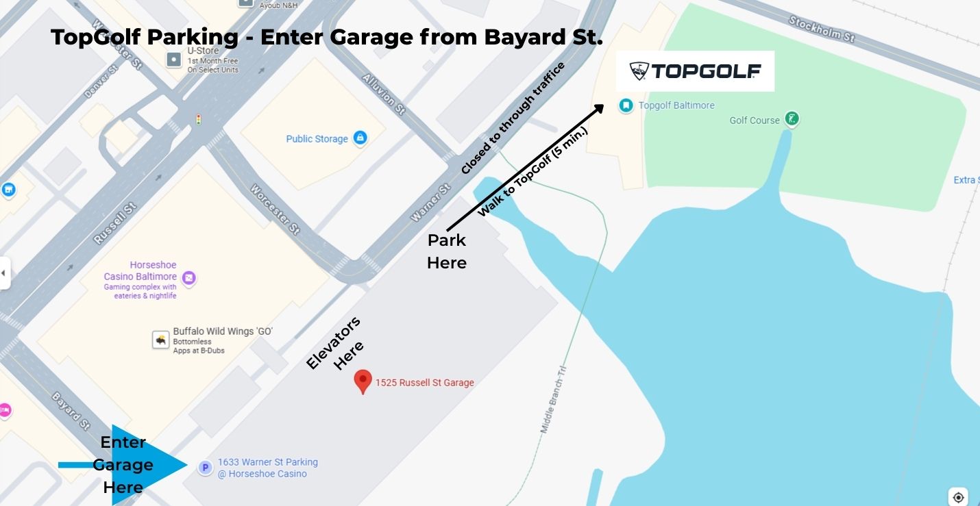 TopGolf parking map
