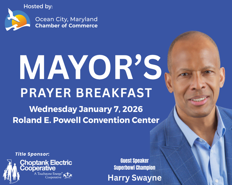 Ocean City Mayor's Prayer Breakfast event banner with Harry Swayne