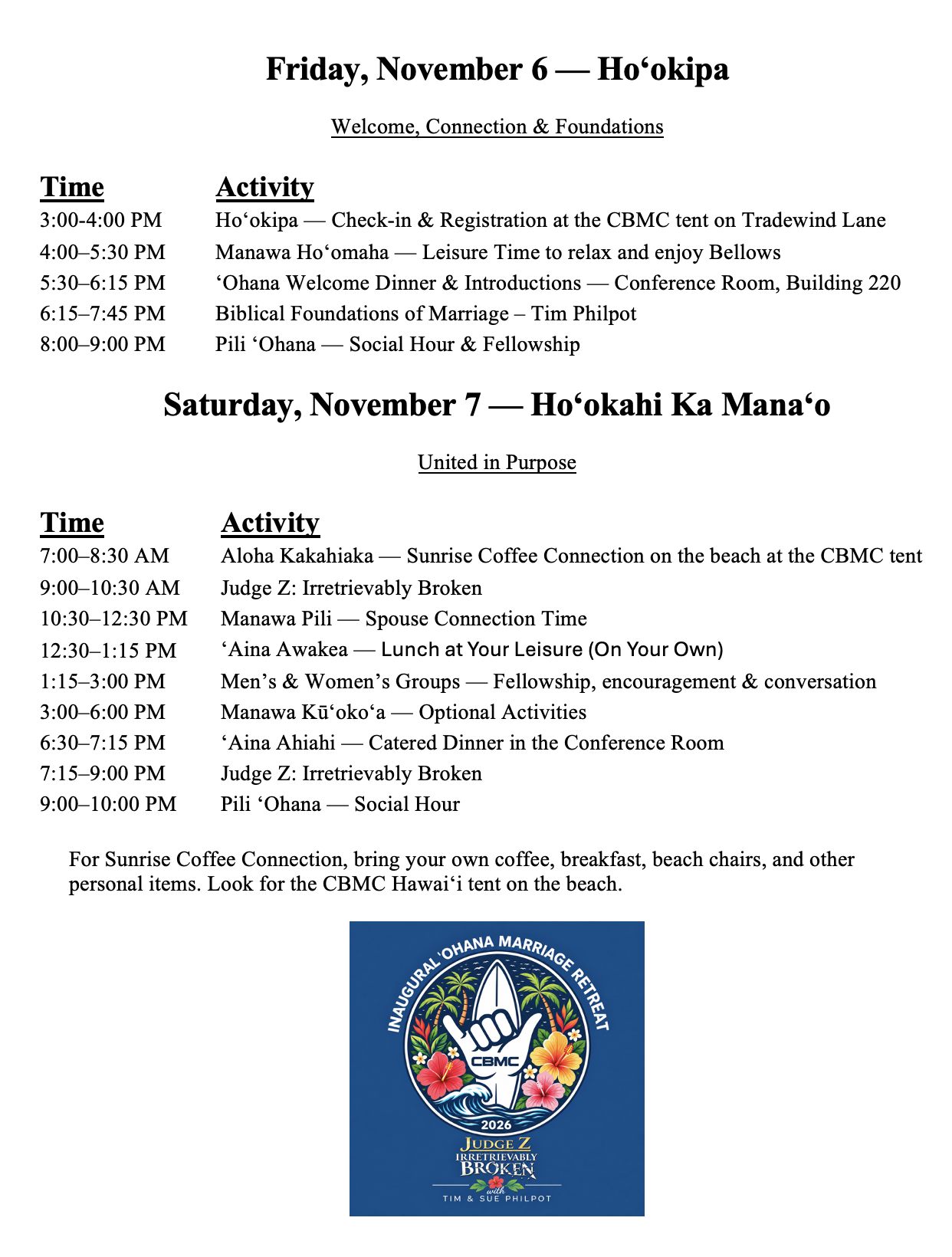 Tentative Agenda - Page 2